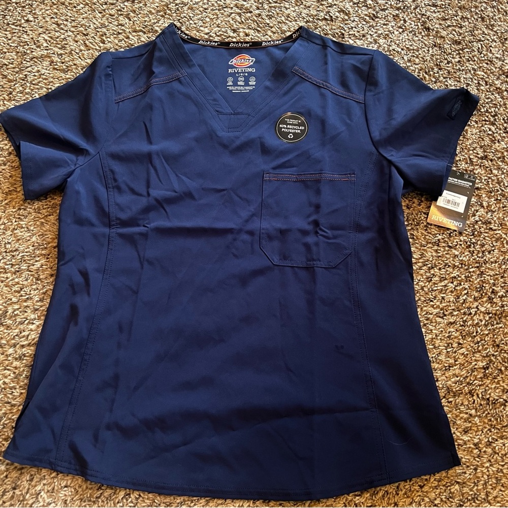 Dickies Riveting Navy Scrub Top